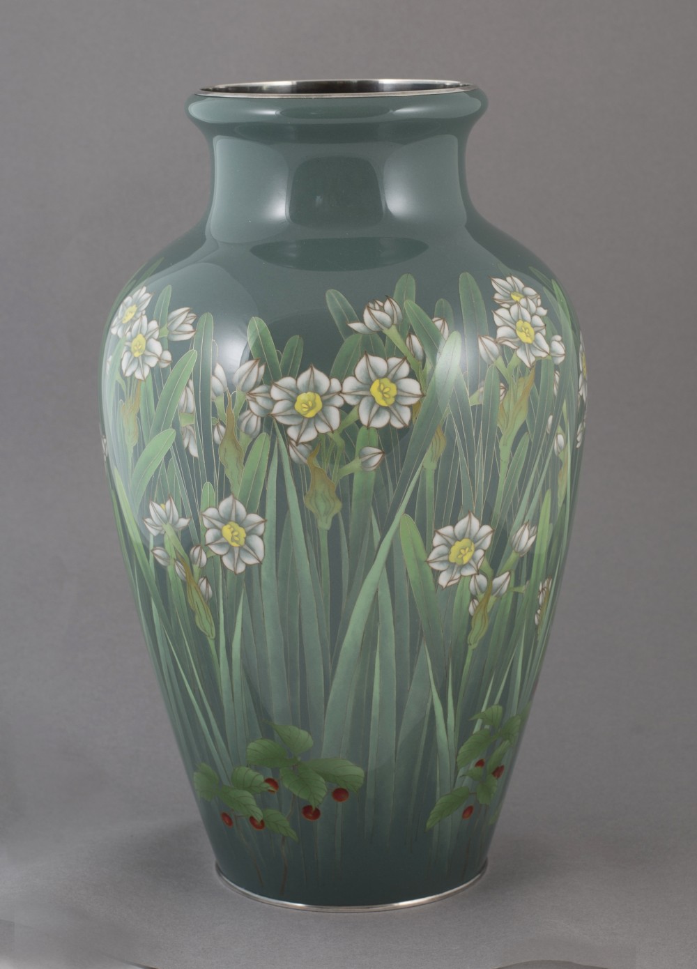 Japanese  Cloisonne Enamel Vase by Ando Jubei View VI