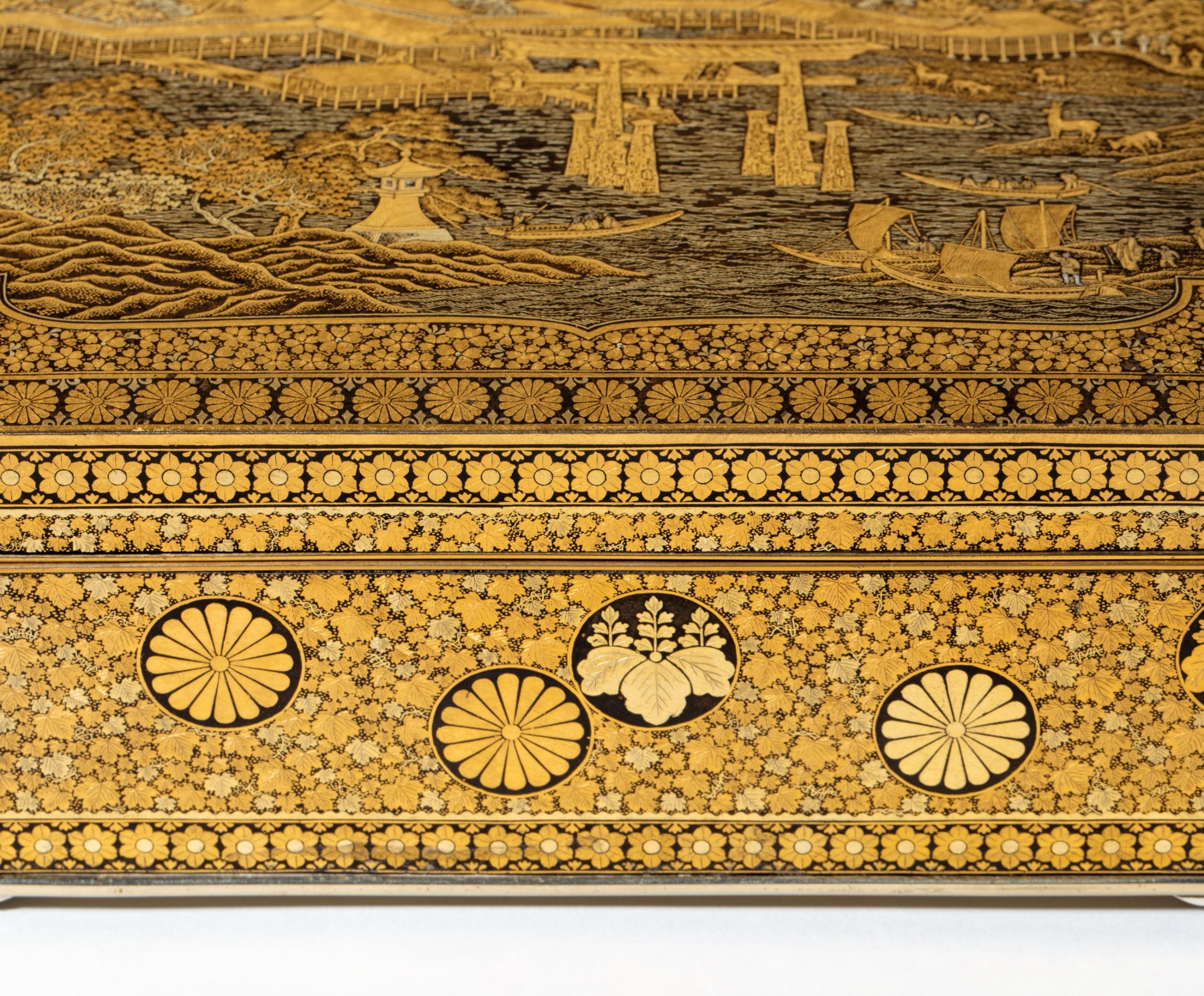 Large Japanese Iron and Silver Box by Komai View II