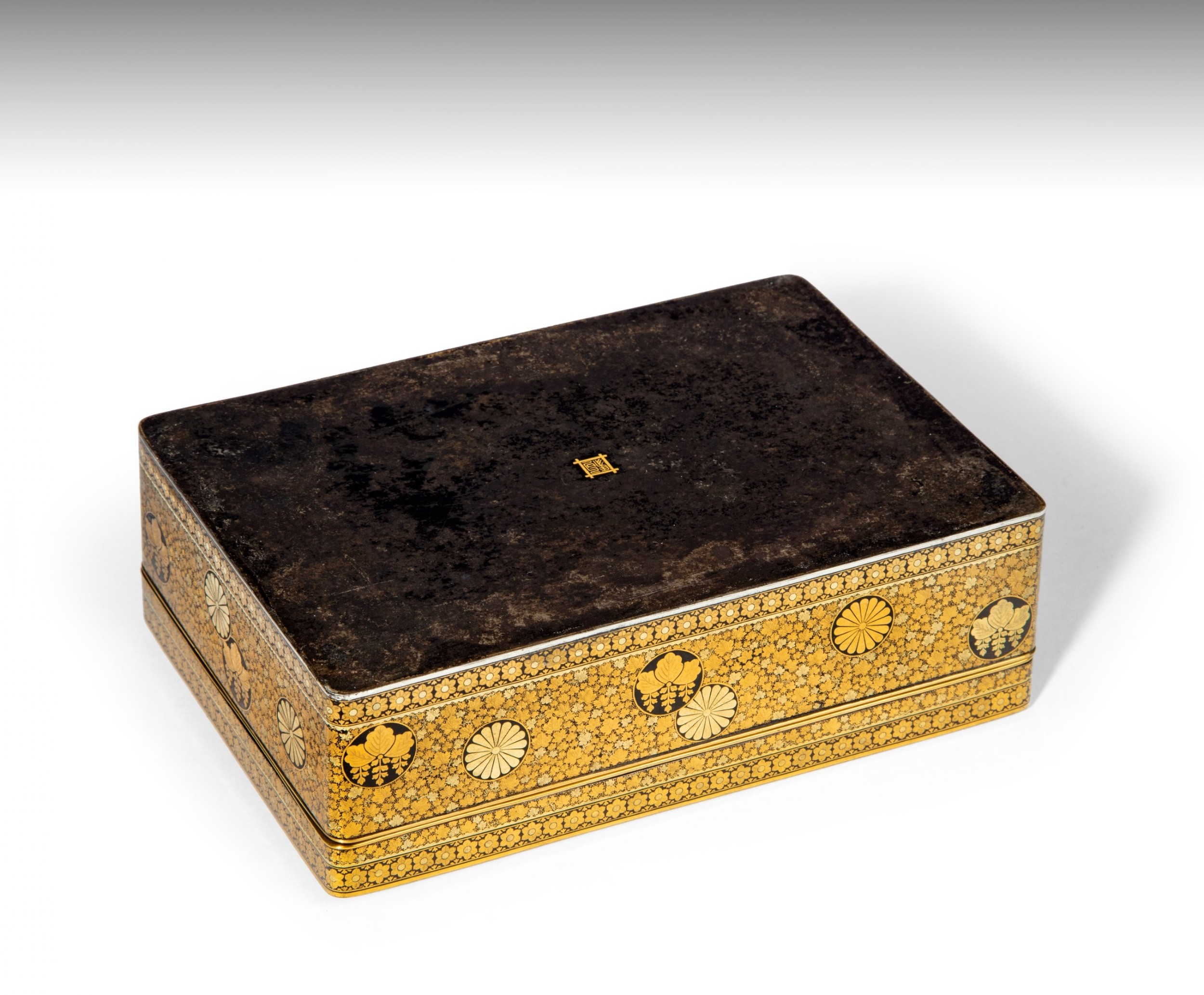 Large Japanese Iron and Silver Box by Komai View XII