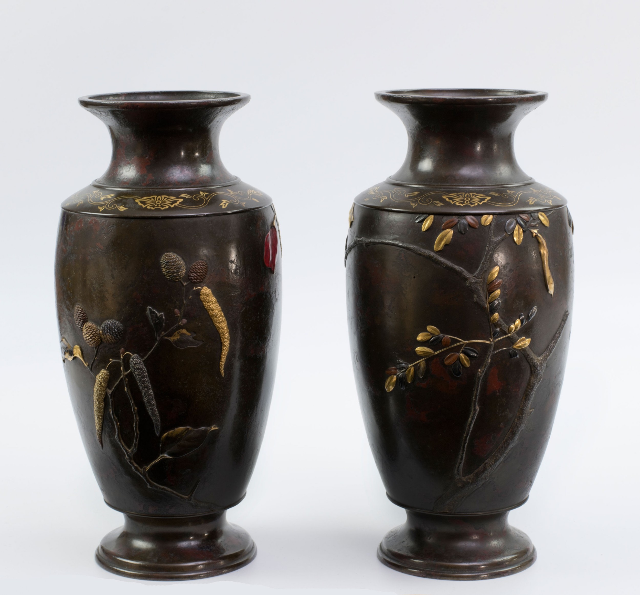Japanese Bronze and Mixed Metal Vases - Suzuki Chokichi View V