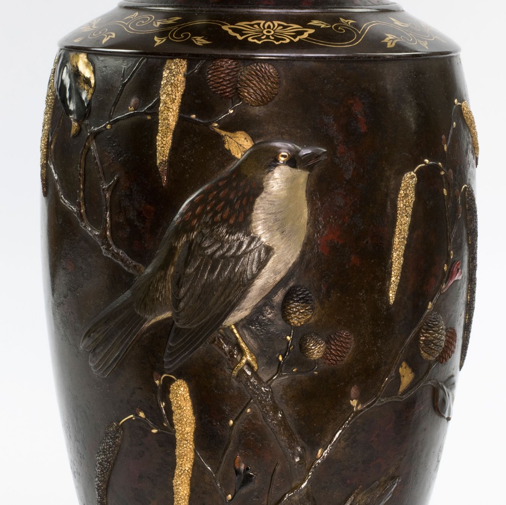 Japanese Bronze and Mixed Metal Vases - Suzuki Chokichi View X