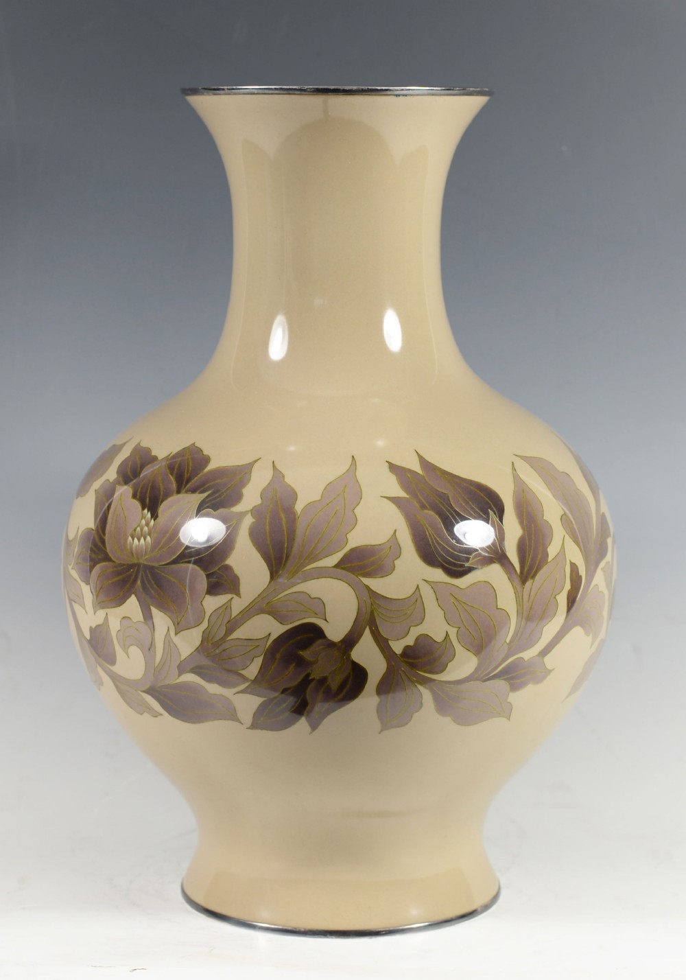Large Japanese Cloisonne Enamel Vase By Ando Company View III