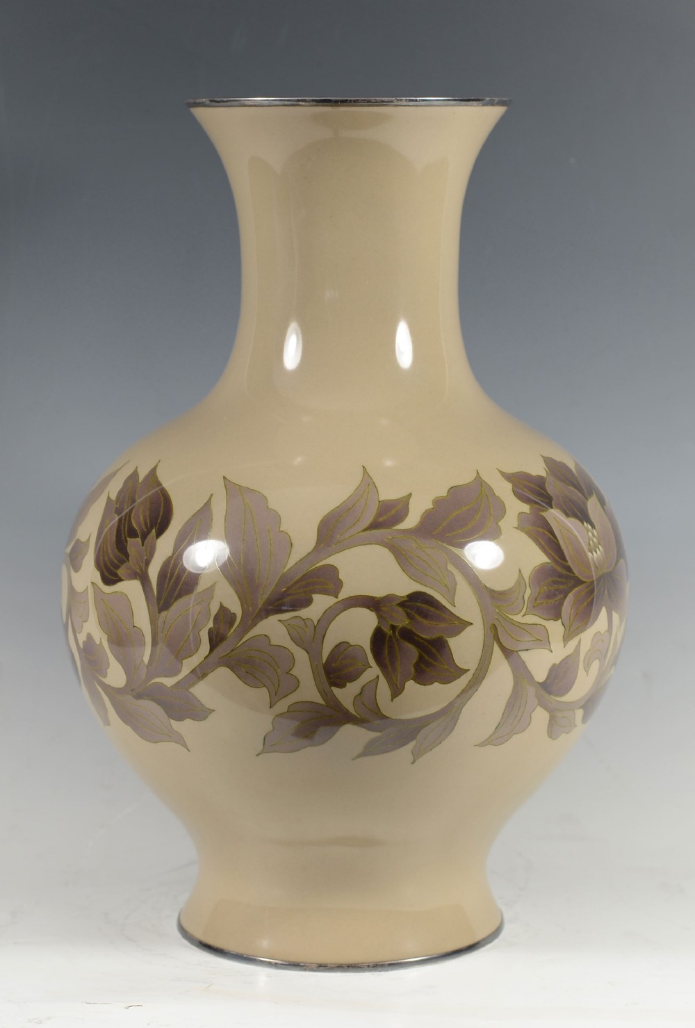 Large Japanese Cloisonne Enamel Vase By Ando Company View V