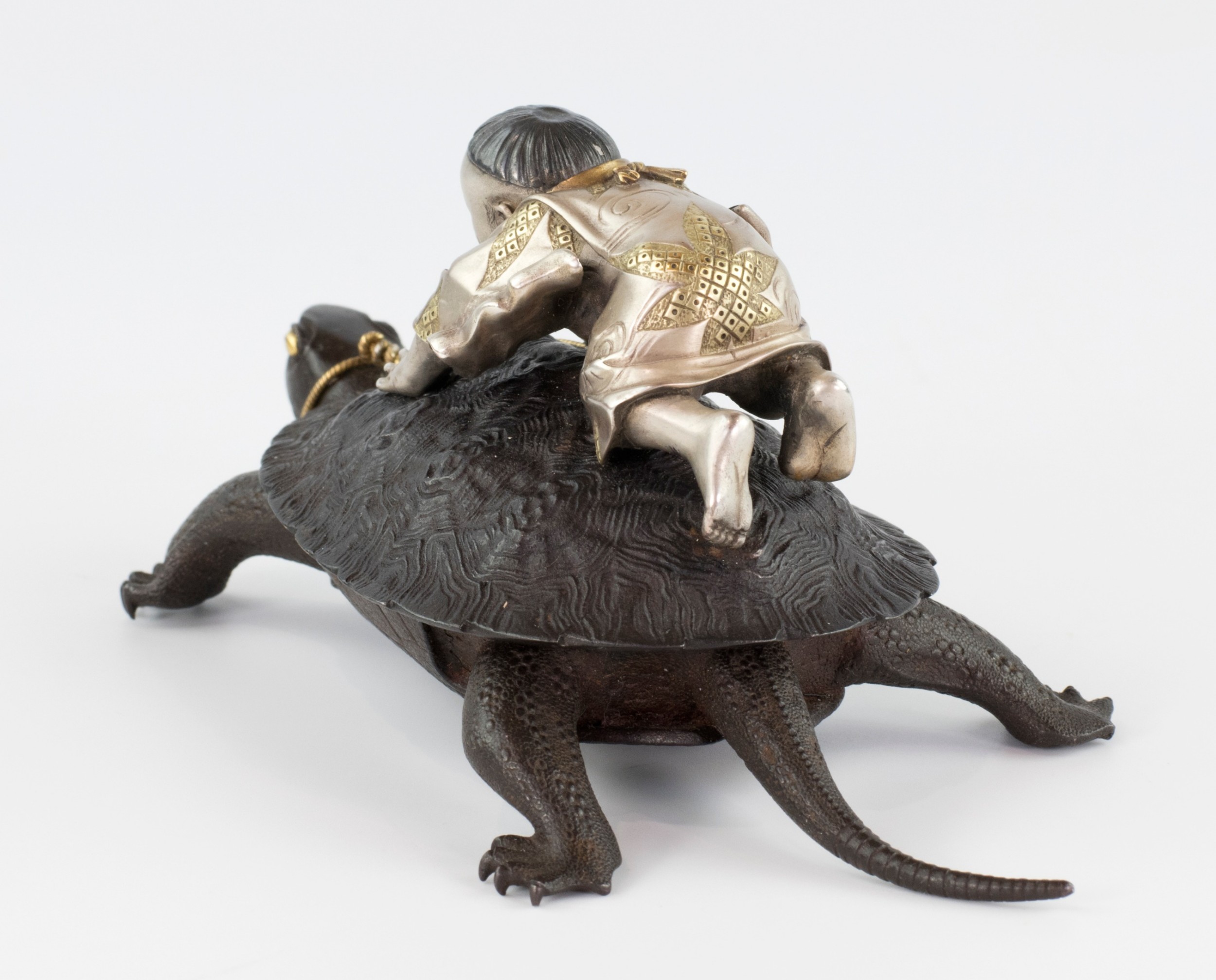 Exceptional Japanese Iron and Mixed Metal Lidded Box View IV