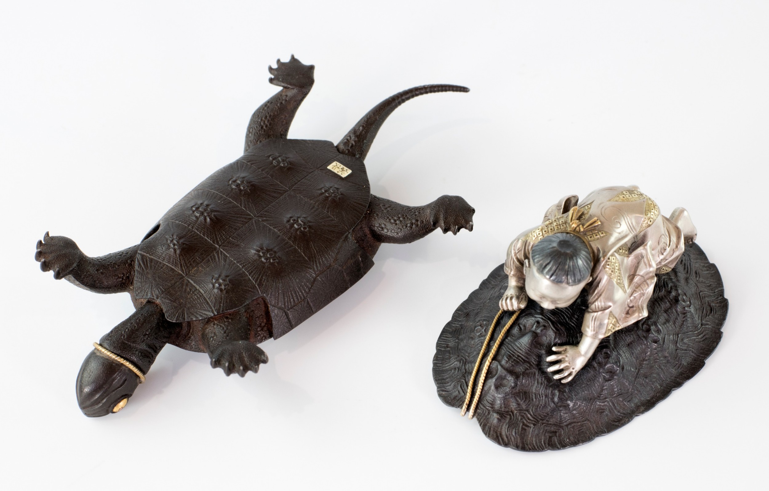Exceptional Japanese Iron and Mixed Metal Lidded Box View XIII
