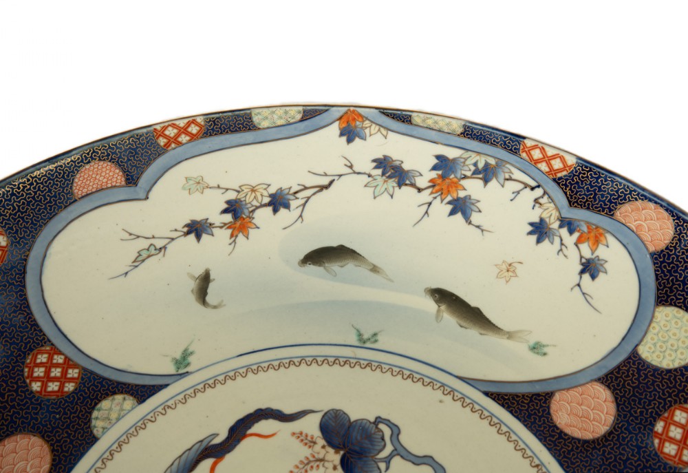 Large Japanese Ceramic Charger by Fukagawa Seiji Company View IV