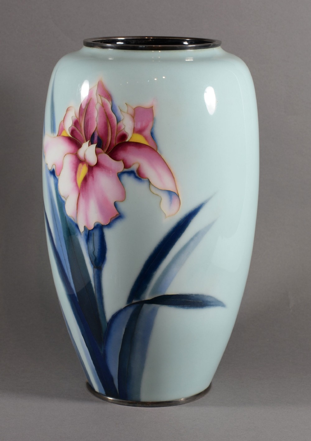 Large Japanese Cloisonne Enamel Vase  Ando Company View VII