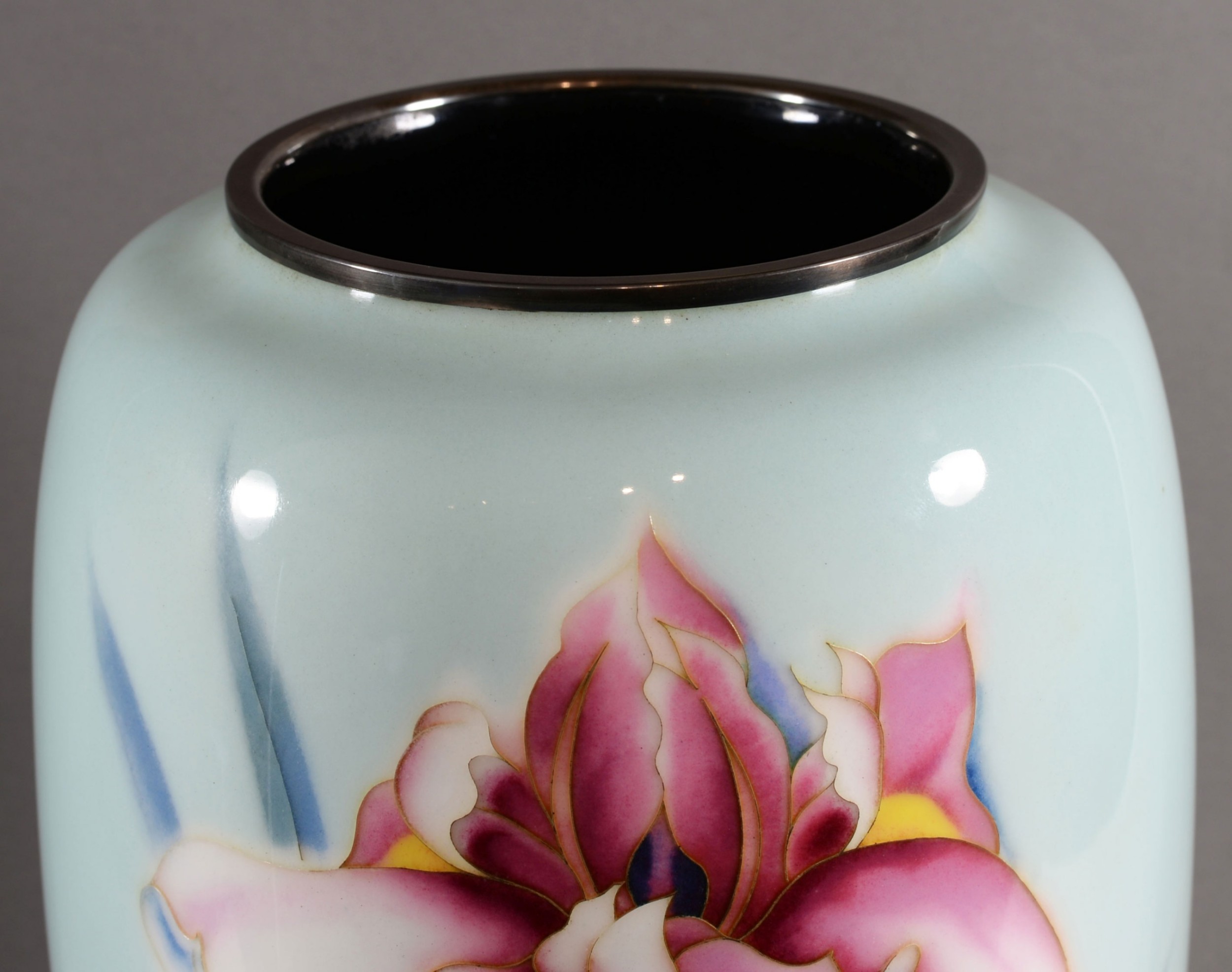 Large Japanese Cloisonne Enamel Vase  Ando Company View IX