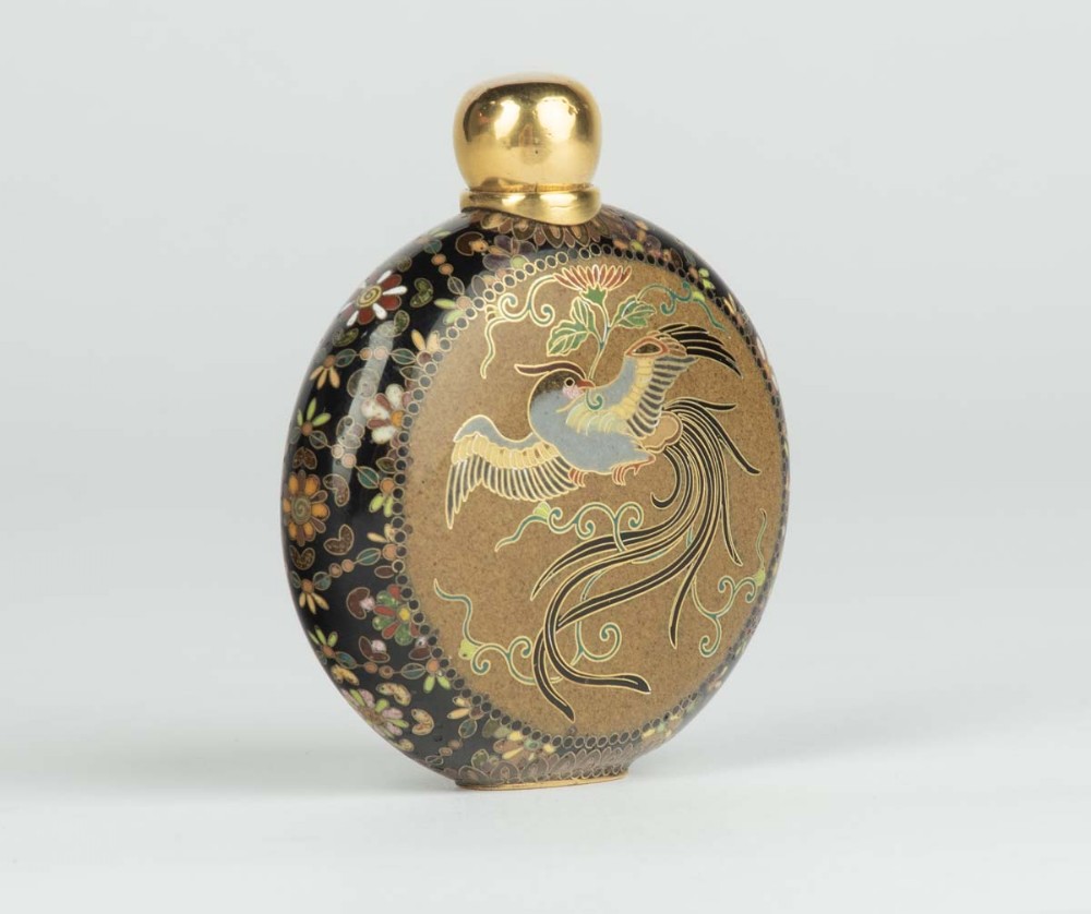 Japanese Cloisonne Enamel Scent Bottle - Namikawa Yasuyuki View III