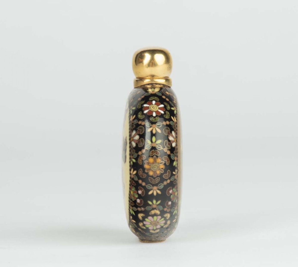 Japanese Cloisonne Enamel Scent Bottle - Namikawa Yasuyuki View IV