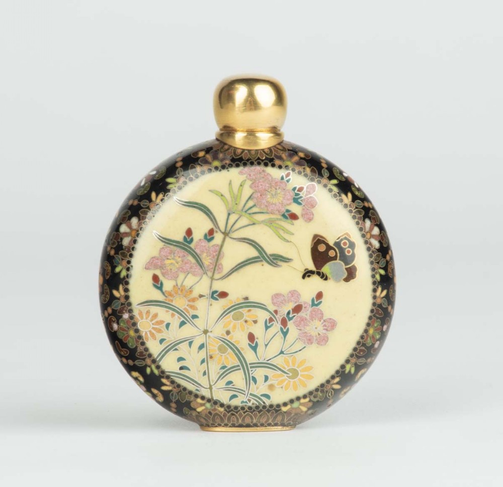Japanese Cloisonne Enamel Scent Bottle - Namikawa Yasuyuki View V
