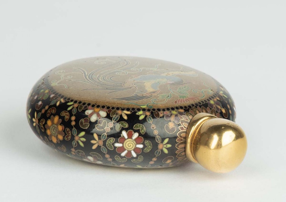 Japanese Cloisonne Enamel Scent Bottle - Namikawa Yasuyuki View VII