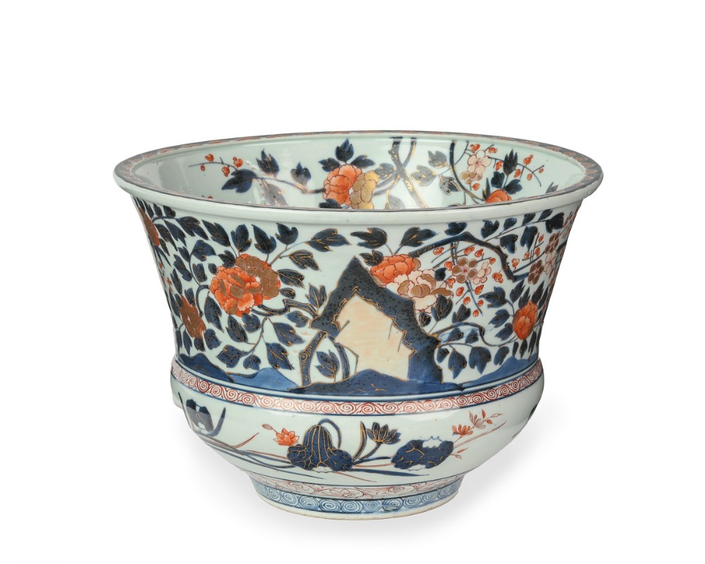 large 18th century japanese arita imari jardiniere - CATEGORY: ANTIQUE CERAMICS - DATED 1700