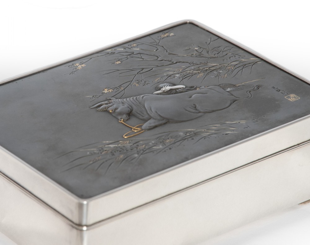 Charming Japanese Silver and Mixed Metal Table Box View VIII