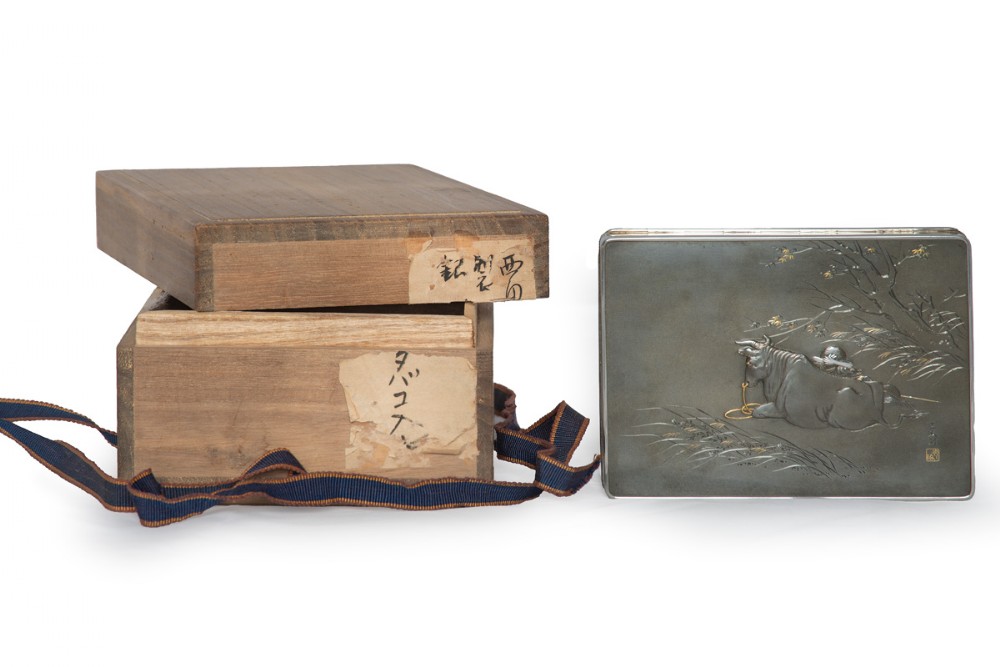 Charming Japanese Silver and Mixed Metal Table Box View IV