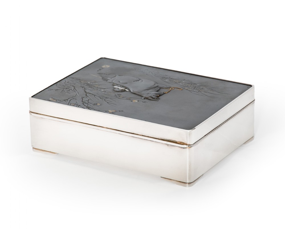 Charming Japanese Silver and Mixed Metal Table Box View VI