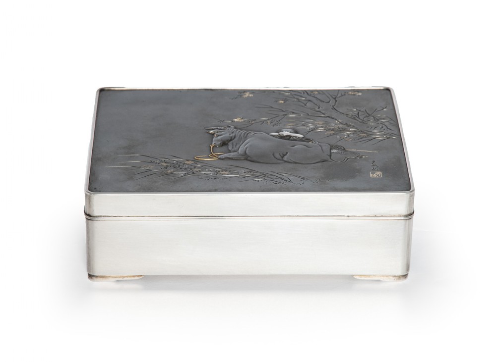 Charming Japanese Silver and Mixed Metal Table Box View VII