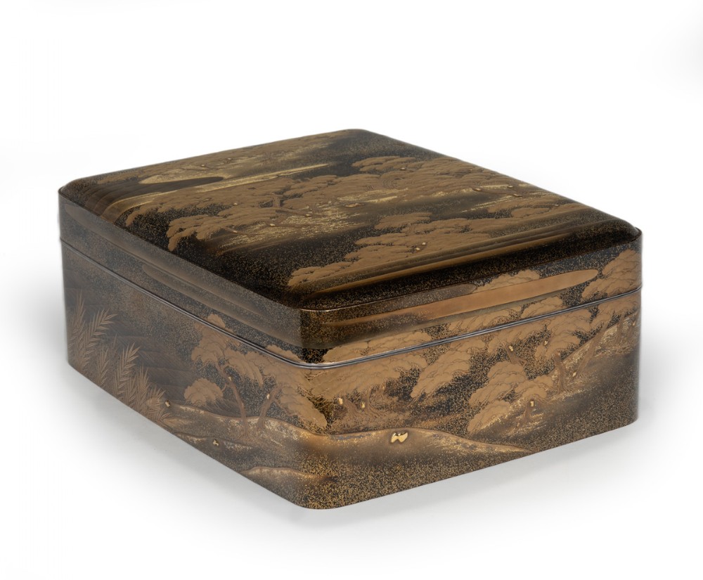 Exceptional Japanese Gold Lacquer Suzuribako and Bunko Set View II