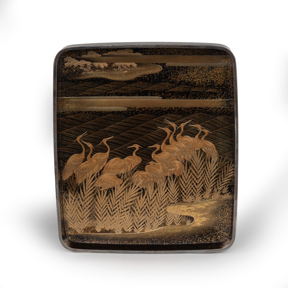 Exceptional Japanese Gold Lacquer Suzuribako and Bunko Set View XIV