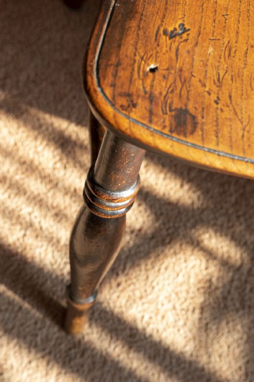 PAIR OF ASH AND FRUITWOOD SCROLL BACK WINDSOR CHAIRS - ADDITIONAL PHOTO 1