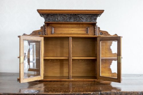 UNUSUAL 19TH CENTURY MAHOGANY HANGING UNIT - ADDITIONAL PHOTO 1