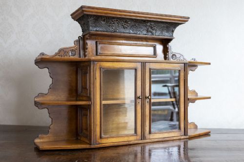 UNUSUAL 19TH CENTURY MAHOGANY HANGING UNIT - ADDITIONAL PHOTO 2