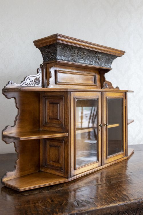 UNUSUAL 19TH CENTURY MAHOGANY HANGING UNIT - ADDITIONAL PHOTO 5