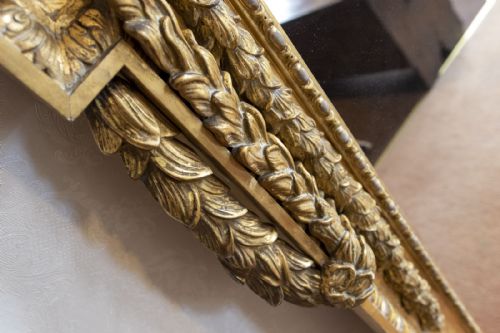 VERY FINE 19TH CENTURY CARVED GILT WOOD MIRROR OF ELEGANT PROPORTIONS - ADDITIONAL PHOTO 2