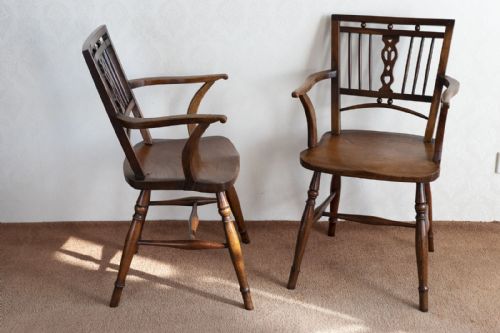 PAIR OF ASH AND FRUITWOOD 'MENDLESHAM' CHAIRS - ADDITIONAL PHOTO 1