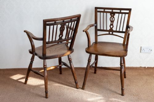 PAIR OF ASH AND FRUITWOOD 'MENDLESHAM' CHAIRS - ADDITIONAL PHOTO 2
