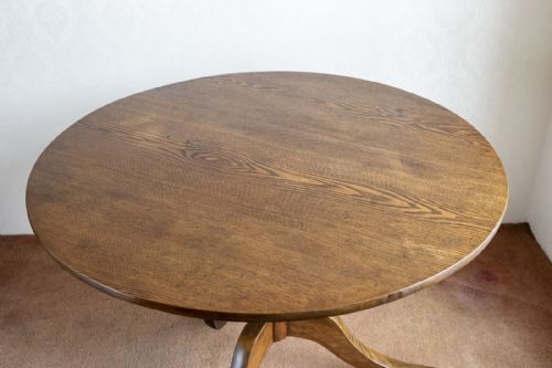 MAGNIFICENT ASH TRIPOD TABLE WOULD SEAT 4 COMFORTABLY - ADDITIONAL PHOTO 2