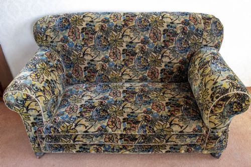 ORIGINAL VINTAGE MATERIAL DROP END SOFA - ADDITIONAL PHOTO 2