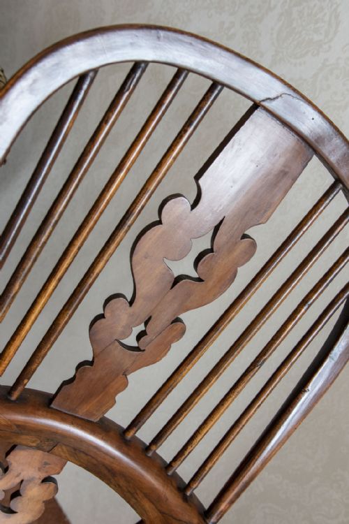 ELEGANT EARLY 19TH CENTURY ASH YORKSHIRE BROAD ARM WINDSOR CHAIR - ADDITIONAL PHOTO 4