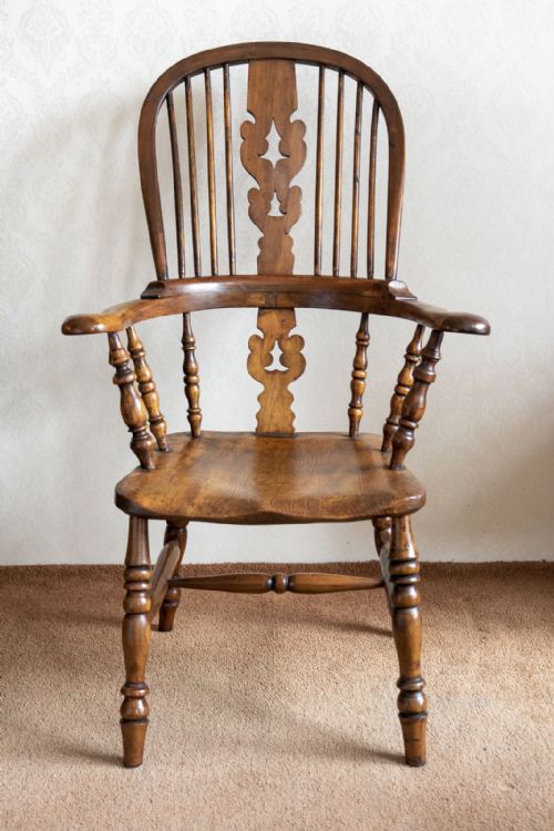 ELEGANT EARLY 19TH CENTURY ASH YORKSHIRE BROAD ARM WINDSOR CHAIR - ADDITIONAL PHOTO 6
