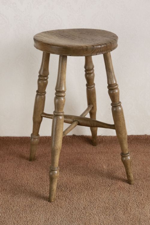 19TH CENTURY HARDWOOD STOOL - ADDITIONAL PHOTO 1