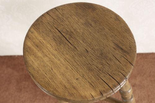 19TH CENTURY HARDWOOD STOOL - ADDITIONAL PHOTO 2