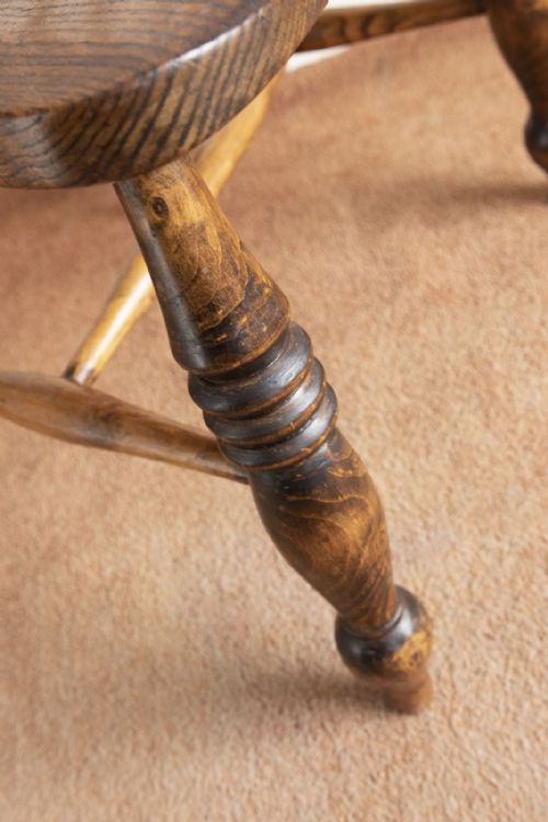 EARLY 19TH CENTURY ASH AND FRUITWOOD HOOPBACK WINDSOR CHAIR - ADDITIONAL PHOTO 6