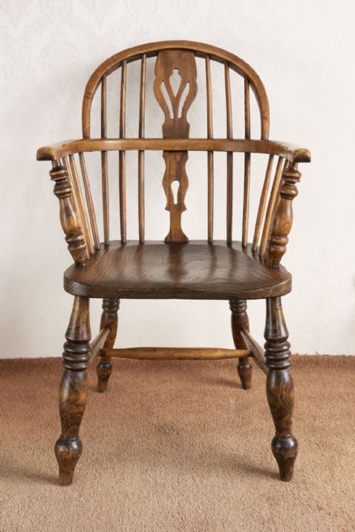 EARLY 19TH CENTURY ASH AND FRUITWOOD HOOPBACK WINDSOR CHAIR - ADDITIONAL PHOTO 7