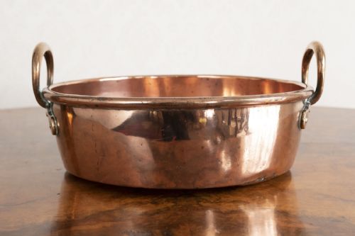 antique copper preserve pan - CATEGORY: ANTIQUE METAL - DATED 19TH CENTURY