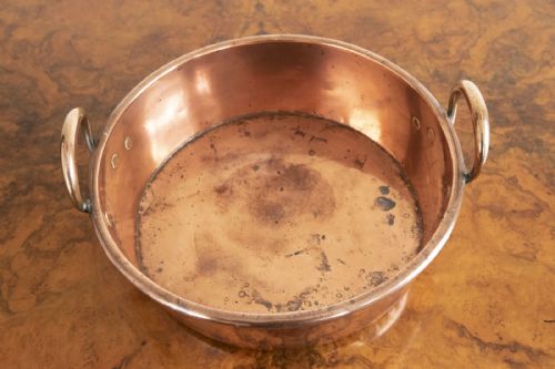 ANTIQUE COPPER PRESERVE PAN - ADDITIONAL PHOTO 1