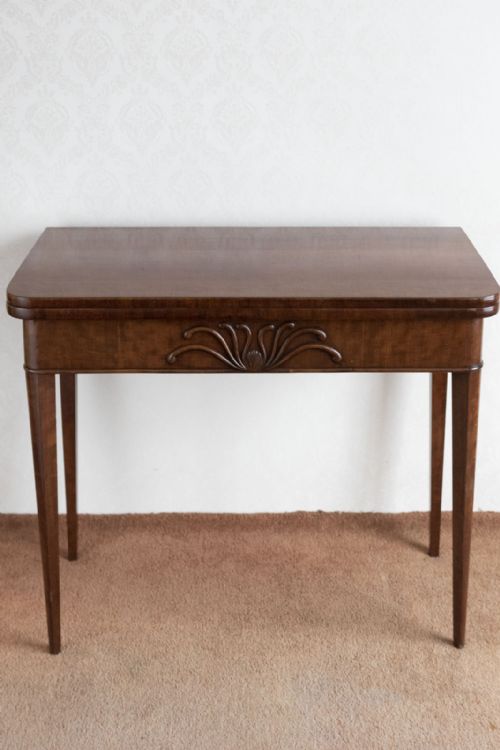 fine quality fold over tea or side table - CATEGORY: ANTIQUE TABLES - DATED 19TH CENTURY