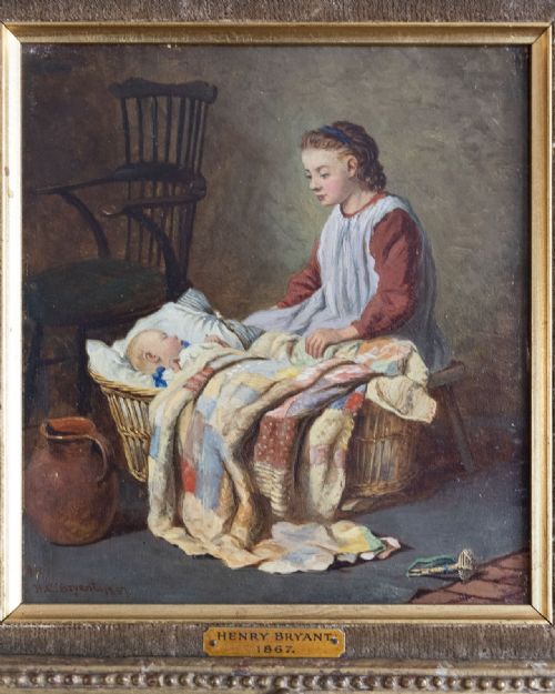 PAIR OF OIL PAINTINGS BY THE ARTIST HENRY BRYANT - ADDITIONAL PHOTO 2