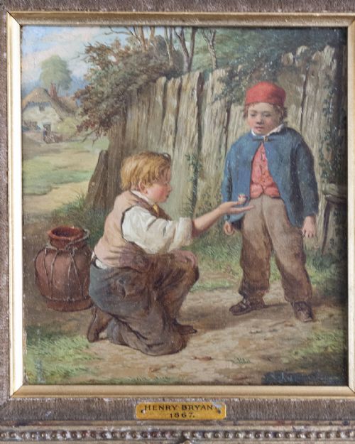 PAIR OF OIL PAINTINGS BY THE ARTIST HENRY BRYANT - ADDITIONAL PHOTO 4