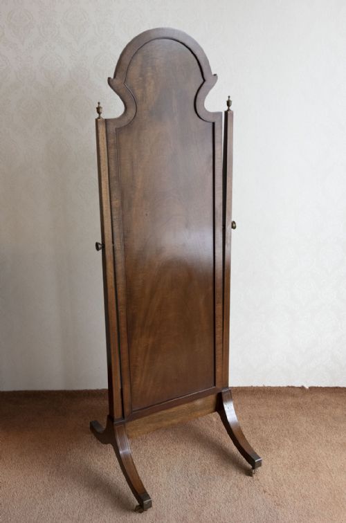 VICTORIAN MAHOGANY CHEVAL MIRROR - ADDITIONAL PHOTO 6