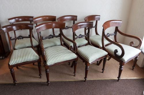 set of eight mahogany dining chairs - CATEGORY: ANTIQUE CHAIRS - DATED 19TH CENTURY