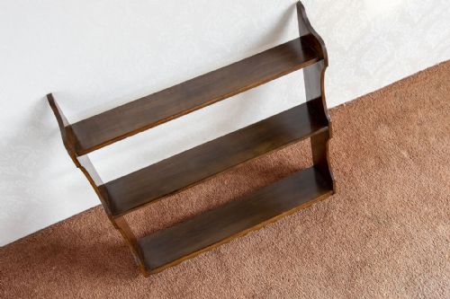 SET OF 19TH CENTURY MAHOGANY HANGING SHELVES OF SMALL SIZE - ADDITIONAL PHOTO 1
