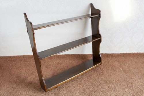 SET OF 19TH CENTURY MAHOGANY HANGING SHELVES OF SMALL SIZE - ADDITIONAL PHOTO 2