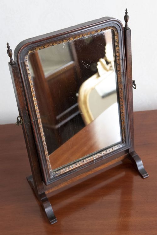 ANTIQUE MAHOGANY DRESSING MIRROR - ADDITIONAL PHOTO 1