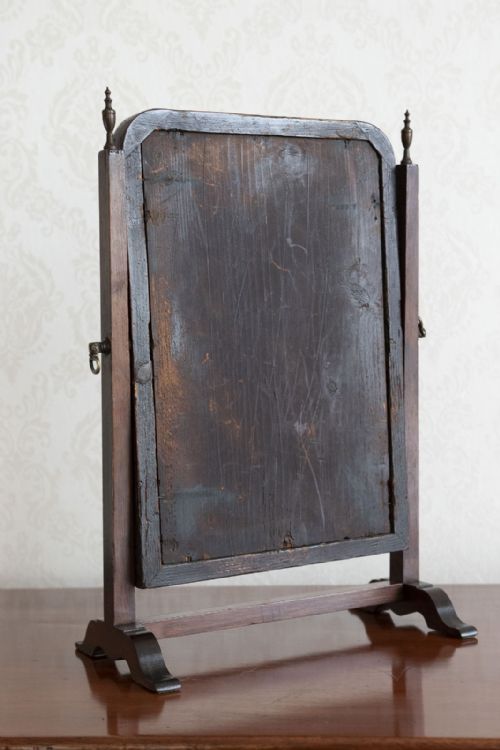 ANTIQUE MAHOGANY DRESSING MIRROR - ADDITIONAL PHOTO 4