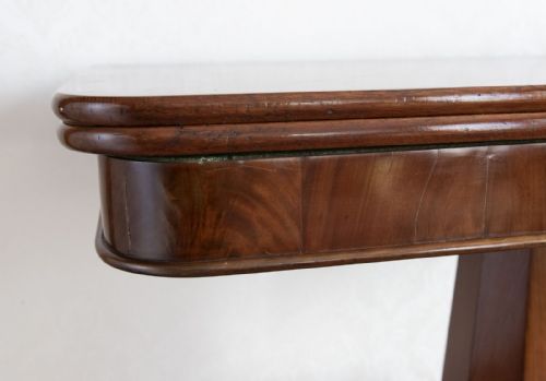 LATE REGENCY MAHOGANY FOLD OVER TEASIDE TABLE - ADDITIONAL PHOTO 2